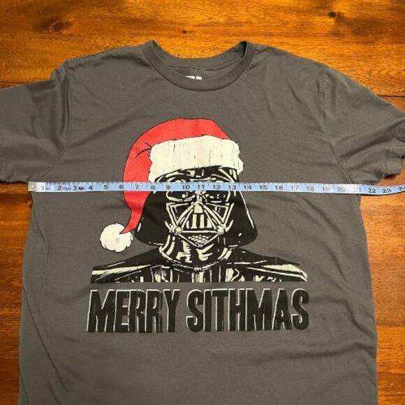 STAR WARS Darth Vader Merry Sithmas T-Shirt XL Gray - Mad Engine - Picture 5 of 6